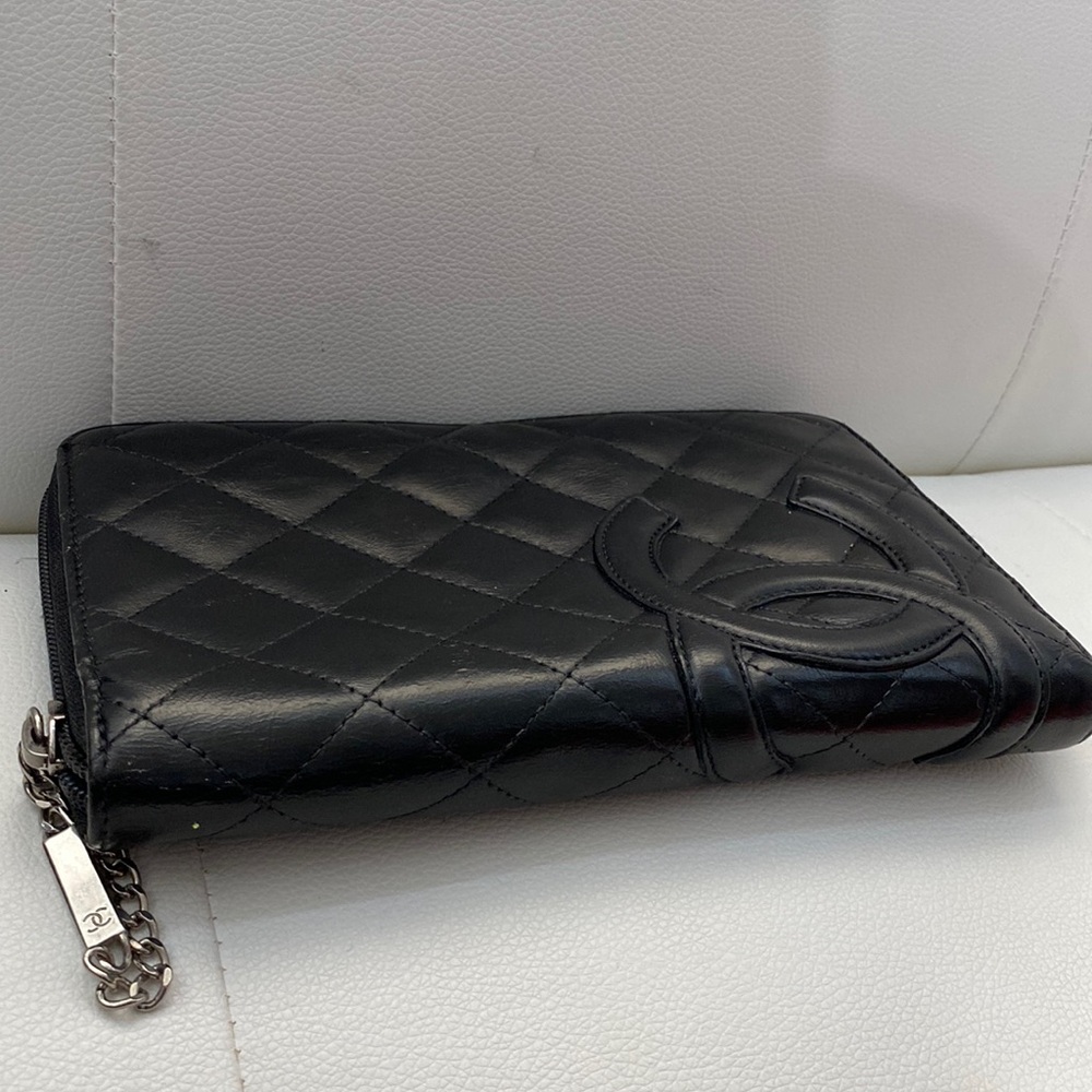 Authentic Chanel Lambskin Cambon Line Organizer Clutch Bag Wallet - Picture 9 of 17